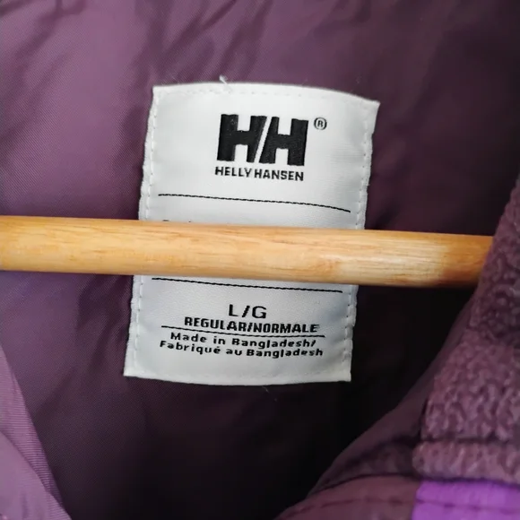 Helly Hansen Women Purple Terry Cloth Jacket Coat Primaloft Vikings Golf MED - Picture 5 of 11
